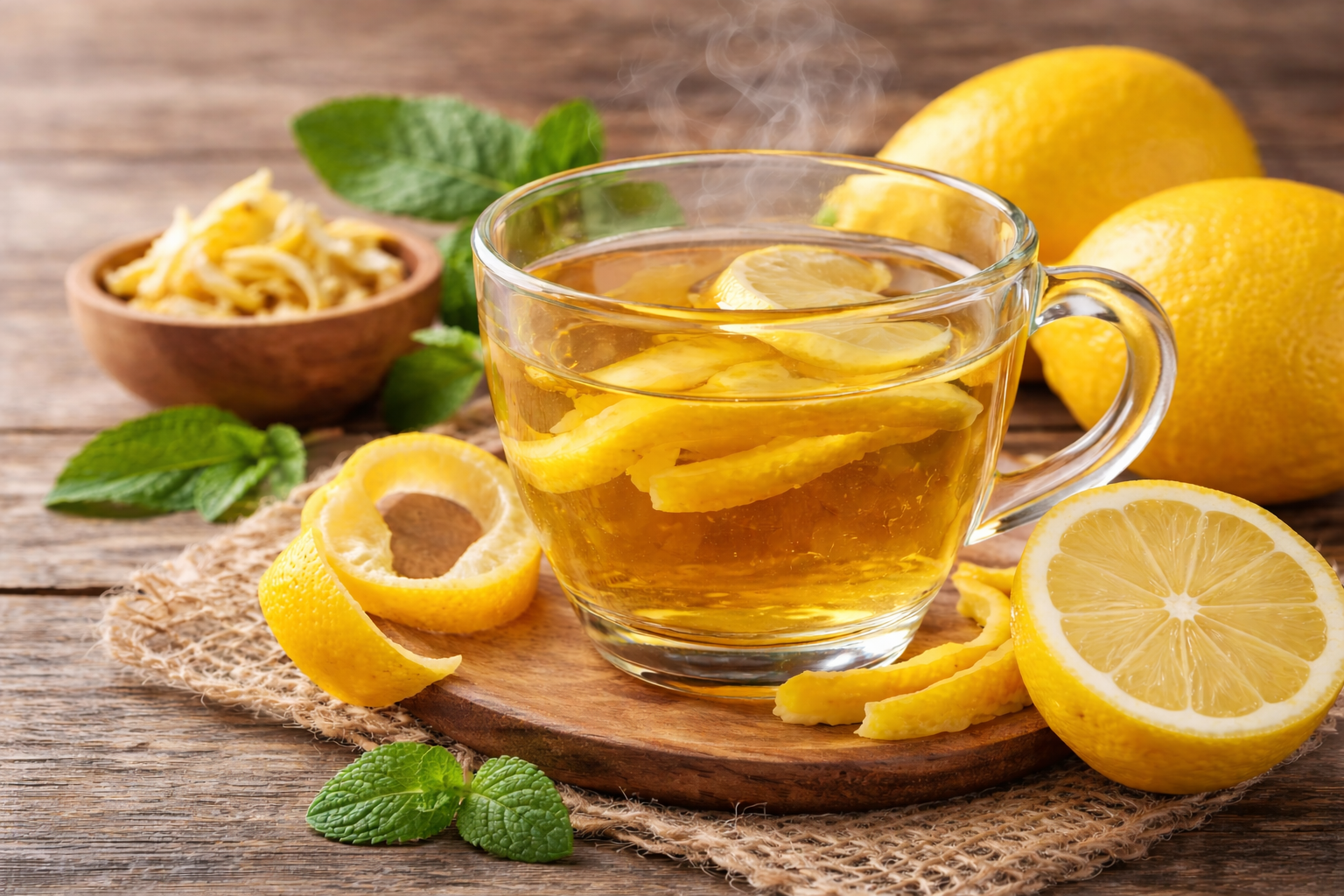 El té de cáscara de limón