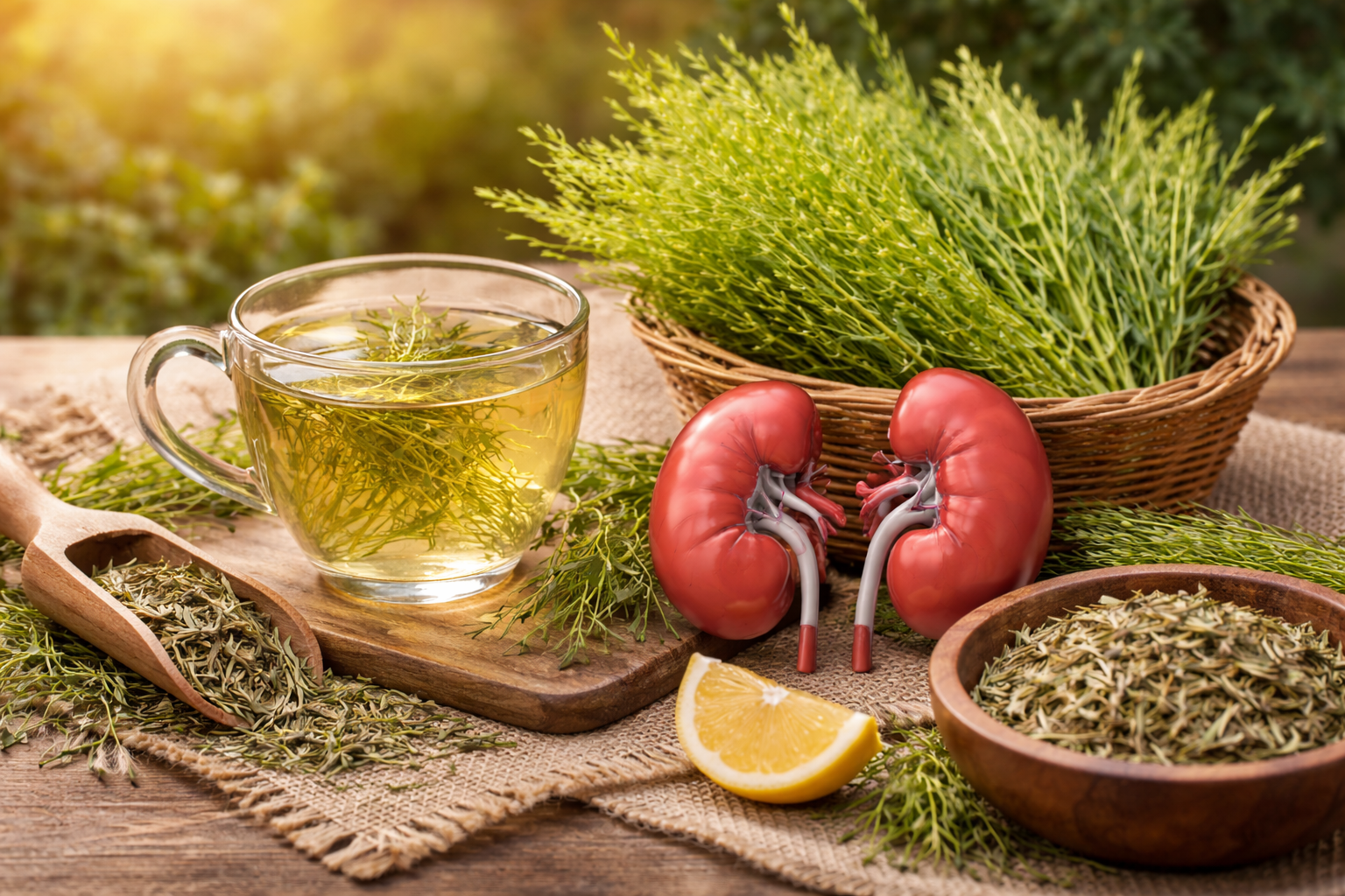 cola de caballo para enfermedades renales