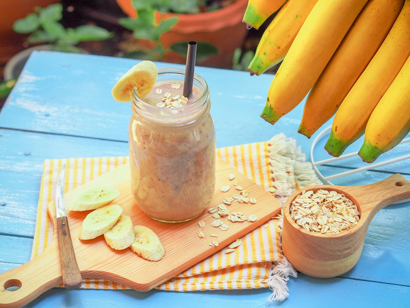 licuado de platano con avena
