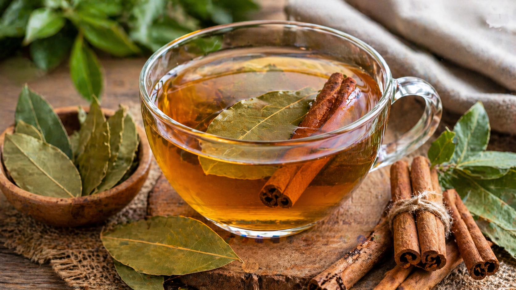 té de laurel y canela